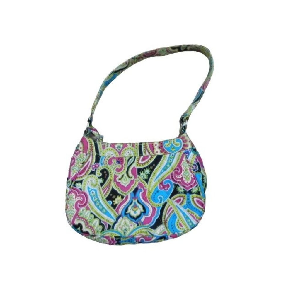 Vera Bradley Paisley Fabric Hobo Style Handbag Purse Bag